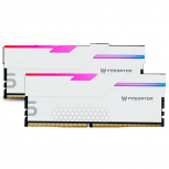 ﻿Kit Memoria RAM Acer Predator Hermes RGB DDR5, 7200MHz, 32GB (2x 16GB), ECC, CL32, XMP, Blanco