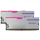 Kit Memoria RAM Acer Predator Hermes RGB DDR5, 7200MHz, 32GB (2x 16GB), ECC, CL32, XMP, Plata
