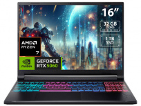 Laptop Gamer Acer Nitro V 16S AI, 16" 1920x1200 WUXGA, AMD Ryzen 7 260, NVIDIA GeForce RTX 5060, 32GB, 1TB SSD, Windows 11 Home, Inglés - Imagen del combo
