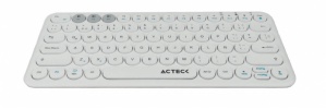 Teclado Acteck AC-931670, Inalámbrico, Bluetooth, Blanco (Español)