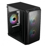 Gabinete Acteck Doom GI630, Micro-Tower, Micro-ATX/Mini-ITX, USB 2.0/3.0, con Fuente de 500W, 3 Ventiladores Instalados, Negro - Imagen adicional 1