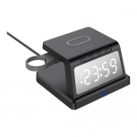 Acteck Cargador Inalámbrico Energon S-Mate CI730 3 en 1, 15W, USB-C, Negro