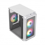 Gabinete Acteck Doom Pro Crystal GI730C, Mini-Tower, Micro-ATX/Mini-ITX, USB 2.0/3.0, con Fuente de 600W, 3 Ventiladores Instalados, Blanco - Imagen adicional 2