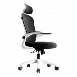 Acteck Silla Ejecutiva Flux Base EC343HR, Respaldo de Malla, Reposabrazos, Blanco/Negro