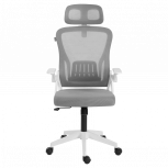 Acteck Silla Flux Lite EC313HR, Respaldo de malla, Reposabrazos Ajustables, Gris