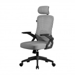 Acteck Silla Flux Lite EC313HR, Respaldo de Malla, Negro/Gris