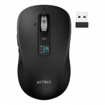 Mouse Ergonómico Acteck Virtuos Pro Air MI766, Inalámbrico, Óptico, 3.200DPI, RF Inalámbrico, Negro