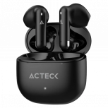 Acteck Audífonos Intrauriculares con Micrófono Flow Air EF590, Inalámbrico, Bluetooth, USB-C, Negro