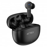 Acteck Audífonos Intrauriculares con Micrófono Flow Pro EF990, Inalámbrico, Bluetooth, Cancelación de Ruido, Negro