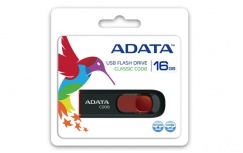 Memoria USB Adata C008, 16GB, USB-A 2.0, Negro/Rojo image