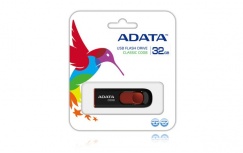 Memoria USB Adata C008, 32GB, USB-A 2.0, Negro/Rojo image