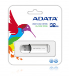 Memoria USB Adata C906, 64GB, USB 2.0, Lectura 30 MB/s, Escritura 8 MB/s, Blanco image
