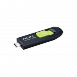 Memoria USB Adata UC300, 128GB, USB 3.2, Lectura 100 MB/s, Negro/Verde image