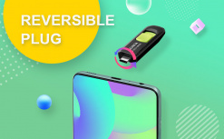 Memoria USB Adata UC300, 64GB, USB 3.2, Lectura 100 MB/s, Negro/Verde image