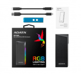 Adata Gabinete de Disco Duro EC700G RGB M.2, SATA, USB 3.2, Negro