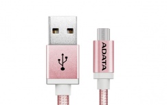 Adata Cable Android USB 2.0 A Macho - Micro USB 2.0 B Macho, 1 Metro, Rosa