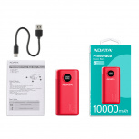 Cargador Portátil Adata Power Bank P10000QCD, 1000mAh, Rojo image