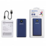 Cargador Portátil Adata Power Bank P20000QCD, 20Ah, Azul image
