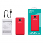 Cargador Portátil Adata Power Bank P20000QCD, 20Ah, Rojo  image