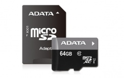 Memoria Flash Adata, 64GB microSDHC UHS-I Clase 10, con Adaptador