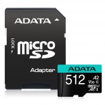 Memoria Flash Adata Premier Pro, 512GB MicroSDXC UHS-I Clase 10, con Adaptador image