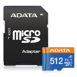 Memoria Flash Adata Premier, 512GB MicroSDXC UHS-I Clase 10, con Adaptador image