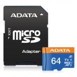 Memoria Flash Adata Premier, 64GB MicroSDXC UHS-I Clase 10, con Adaptador image