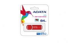 Memoria USB Adata UV150 64GB Rojo, 64GB, USB-A 3.0, Lectura 100MB/s, Escritura 50MB/s, Rojo image