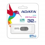 Memoria USB Adata UV220, 32GB, USB 2.0, Gris/Blanco image
