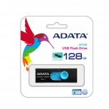 Memoria USB Adata UV320, 128GB, USB-A 3.0, Lectura 90MB/s, Escritura 40MB/s, Negro/Azul image
