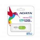 Memoria USB Adata UV320, 128GB, USB 3.1, Lectura máx 100MB/s, Verde/Blanco image