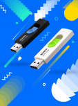 Memoria USB Adata UV320, 512GB, USB 3.1, Lectura 100MB/s, Blanco/Verde image
