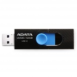 Memoria USB Adata UV320 64GB Negro/Azul, 64GB, USB-A 3.1, Lectura 90MB/s, Escritura 40MB/s, Negro/Azul image