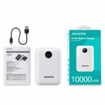 Cargador Portátil Adata Power Bank C10022, 10.000mAh, Blanco image