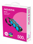 Disco Duro Externo Adata SC740 2.5", 500GB, USB-C 3.1, Negro/Azul, Resistente a Golpes, para Xbox Series X|S image