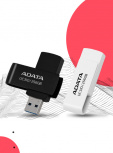 Memoria USB Adata UC310, 256GB, USB 3.2, Lectura 100 MB/s, Blanco image