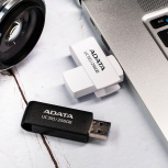 Memoria USB Adata UC310, 256GB, USB 3.2, Lectura 100 MB/s, Blanco image