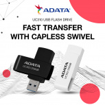 Memoria USB Adata UC310, 64GB, USB 3.2, Lectura 100 MB/s, Negro image