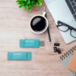 Memoria USB Adata UC310 ECO, 64GB, USB 3.2, Lectura 100 MB/s, Verde image