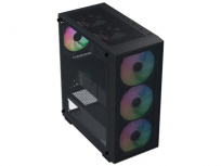 Gabinete Aerocool B509A Flow, Midi-Tower, ATX/EATX/Micro-ATX/Mini-ITX, USB 2.0/3.0, sin Fuente, 4 Ventiladores Instalados, Negro - Imagen adicional 1
