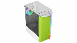 Gabinete Aerocool Bionic G V2 con Ventana de Cristal Templado, Midi-Tower, ATX/Micro ATX/Mini-ITX, USB 2.0/3.0, sin Fuente, 1 Ventilador Instalado, Verde/Gris Claro - Imagen adicional 11