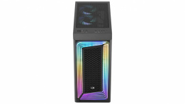 Gabinete AeroCool Interstellar con Ventana RGB, Midi-Tower, ATX/Micro-ATX/Mini-ITX, USB 3.0, sin Fuente, 5 Ventiladores Instalados (3x ARGB), Negro - Imagen adicional 2