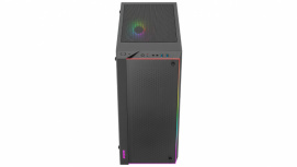 Gabinete AeroCool Skribble con Ventana ARGB, Midi-Tower, ATX/Micro-ATX/Mini-ITX, USB 3.0, sin Fuente, 3 Ventiladores RGB Instalados, Negro - Imagen adicional 1