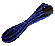 AeroCool Cable de Poder 8-pin Macho - 8-pin Hembra, 40cm, Azul/Negro