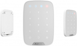 AJAX Teclado KeyPad 9NA Inalámbrico, Blanco, Incluye Sirena y Lector DESFire