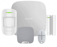 AJAX Kit Sistema de Alarma Residencial Light, Inalámbrico, WiFi, Incluye Sensor de Movimiento/Detector Ventana/Control Remoto/Sirena