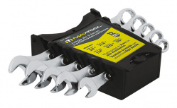 Aksi Juego de Llave Combinada AKS-305301, 3/8 - 5/8", 5 Piezas, Acero Cromado