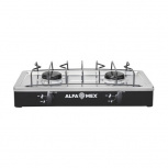 Alfa Mex Parrilla de Gas 304-4-NEGRO, 2 Quemadores