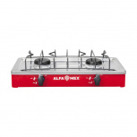 Alfa Mex Parrilla de Gas 304-5-ROJO, 2 Quemadores