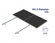 Aluminext Kit de Montaje para 2 Paneles NXT-SM2P-1135, 0°, 1135mm - 160km/h